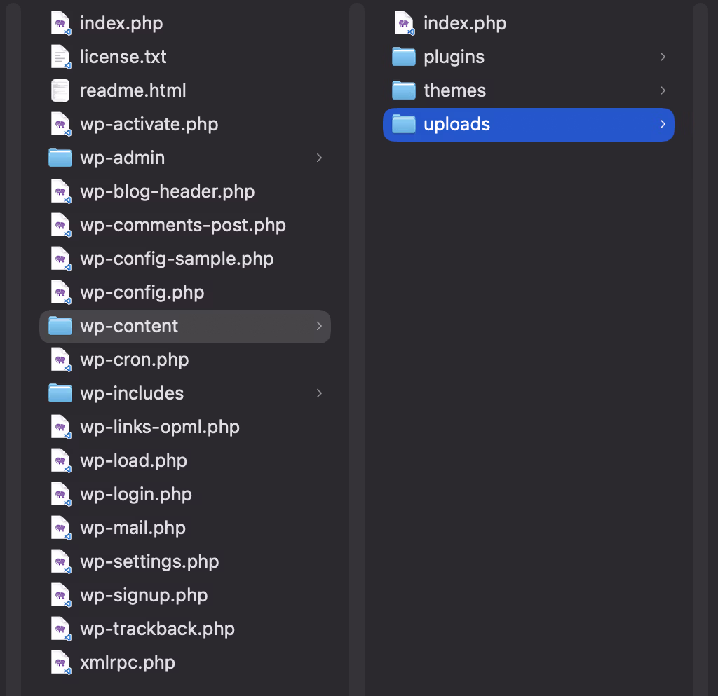 Files list